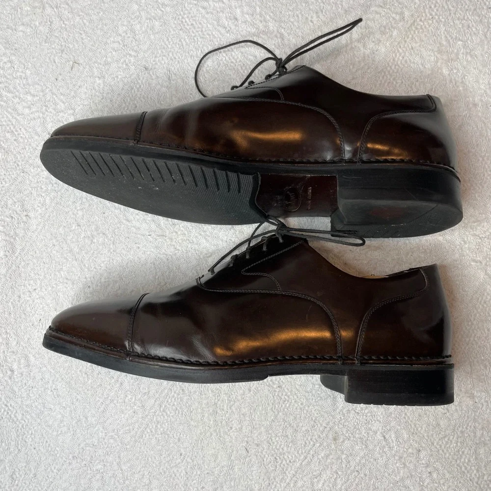 Rockport Mens Dark Brown Leather Cap Toe Oxford Dress Shoes M4827 Size 11W
